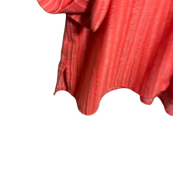 Catherines Blouse Women's 2X Striped V-Neck Button Up 3/4 Sleeve Collared Top - Picture 4 of 9